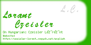 lorant czeisler business card